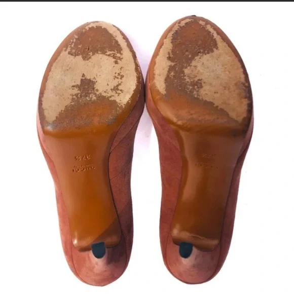 GUCCI Scarlatto Rose Mauve Suede Betty T-Strap Open Toe Platform Pump - Picture 4 of 11